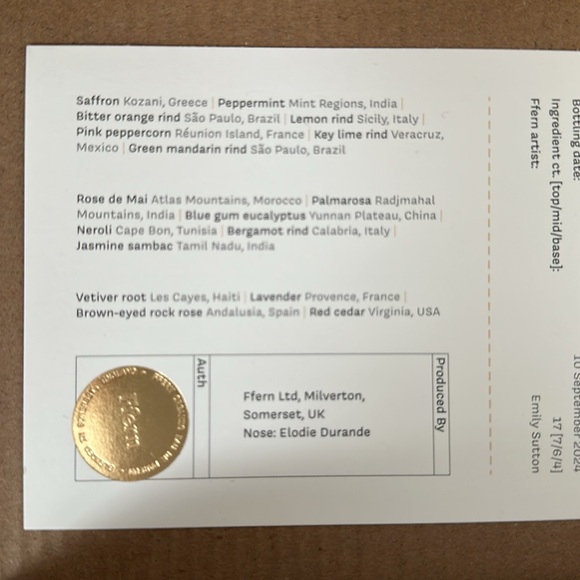 Ffern Winter 2024/2025 fragrance subscription and art - Picture 4 of 6